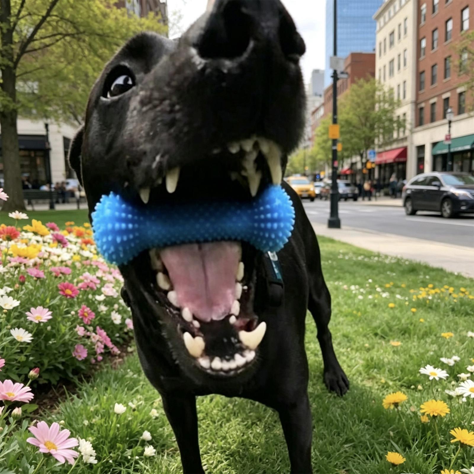 Rubber Treat Dispensing Dog Toy - Hondentandenborstel-speeltjes, kauwstokjes, mondkiezers, huisdierbenodigdheden, interactieve snackballen