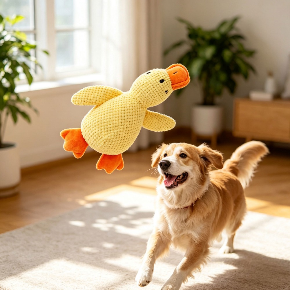 Interactive Squeaky Plush Dog Toy - Zacht speelgoed in de vorm van