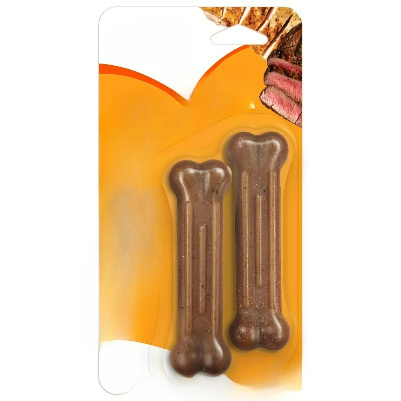 Interactive Squeaky Plush Dog Toy - Sterk kauwbaar hondenspeelgoed van getextureerd bot,