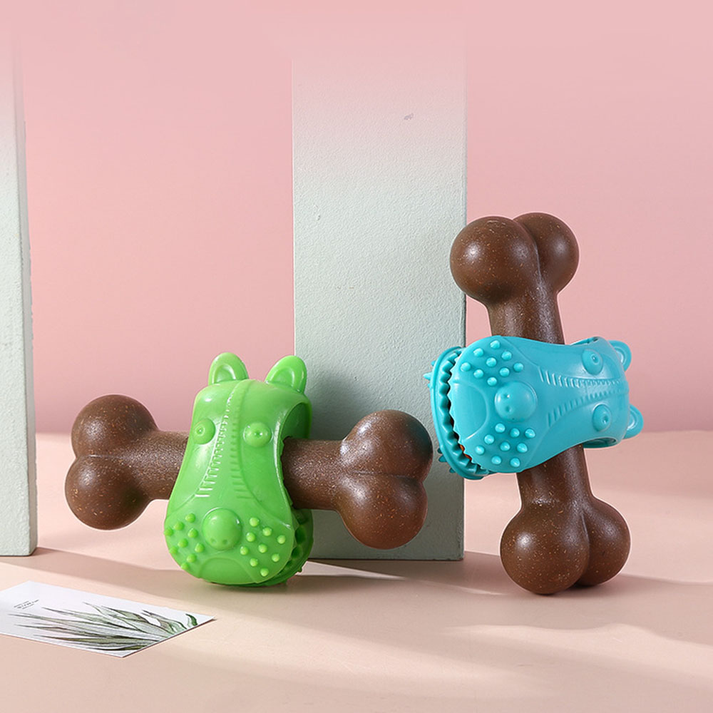 Simulatie van een bot, een kau - Teeth Cleaning Dog Chew Bone recensie en prijs