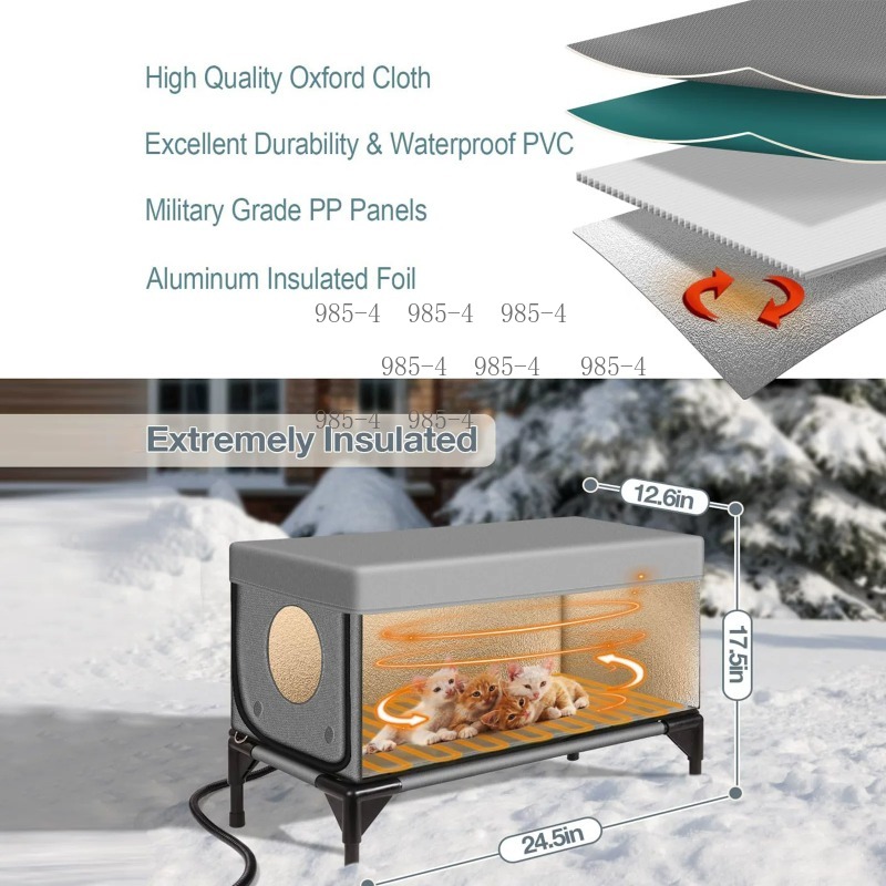 Elektrisch verwarmde buitenhui - Pet Beds recensie en prijs