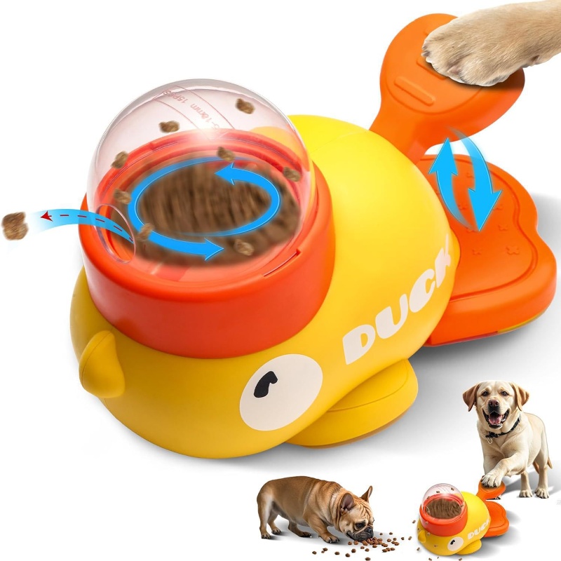 Gele eendvormige interactieve  - Dog Puzzle Feeder Toy recensie en prijs