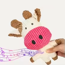 Schattig klein koeienknuffel v - Interactive Squeaky Plush Dog Toy recensie en prijs