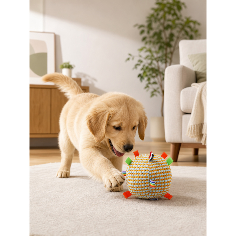 1. Puppy Pluche Fidget Bal Hui - Interactive Squeaky Plush Dog Toy recensie en prijs